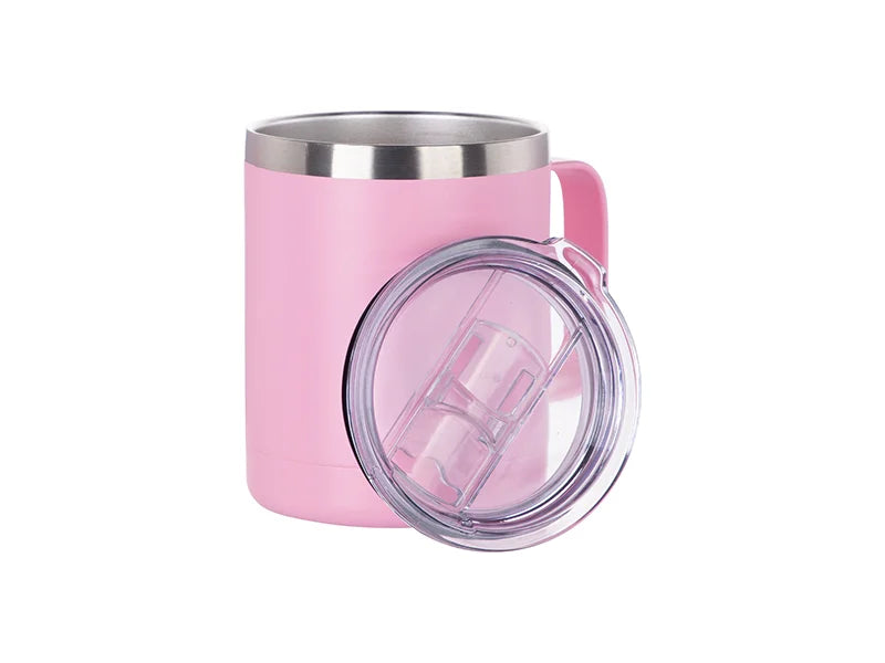 12oz/360ml Powder Coated Stainless Steel Mug(Pink)