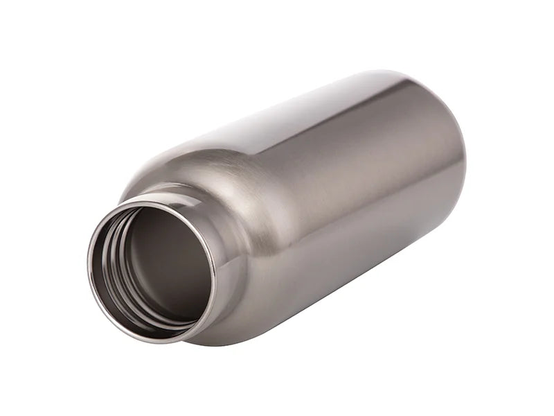 Sublimation 350ml/12oz Portable Bamboo Lid Stainless Steel Bottle (Silver)