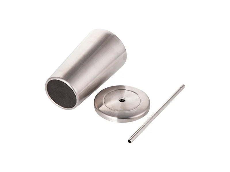 Sublimation 18oz/550ml Stainless Steel Tumbler with Straw & Lid (Silver)   MOQ:3000