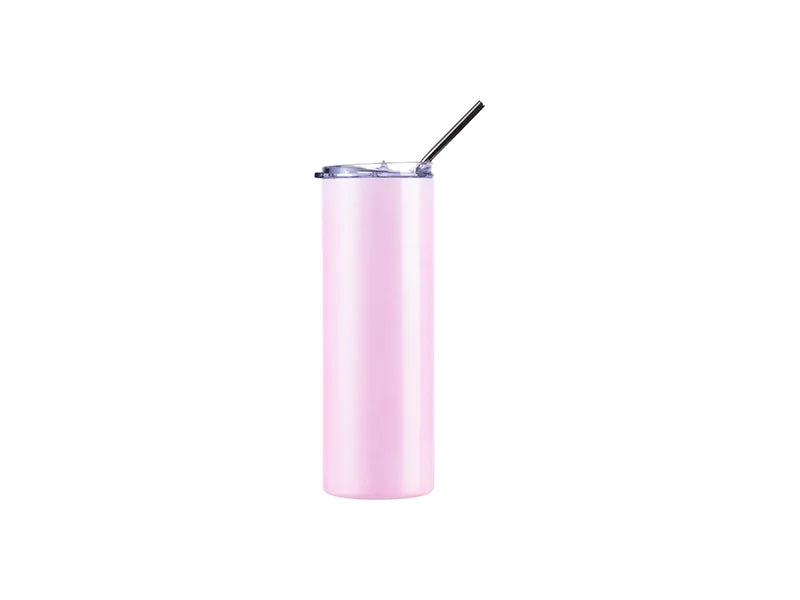 20oz/600ml Sublimation Heat-Sensitive Color Changing Stainless Steel Skinny Tumbler (Light Blue to Pink)