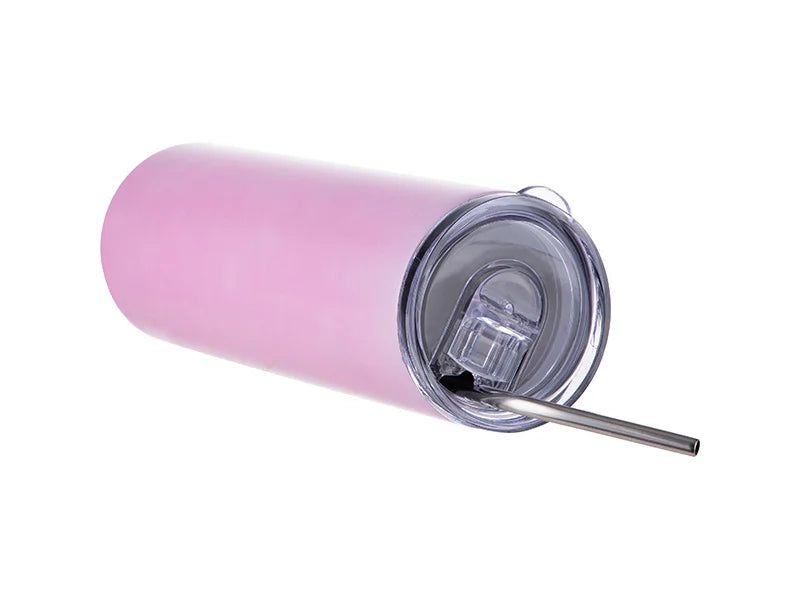 20oz/600ml Sublimation Heat-Sensitive Color Changing Stainless Steel Skinny Tumbler (Light Blue to Pink)