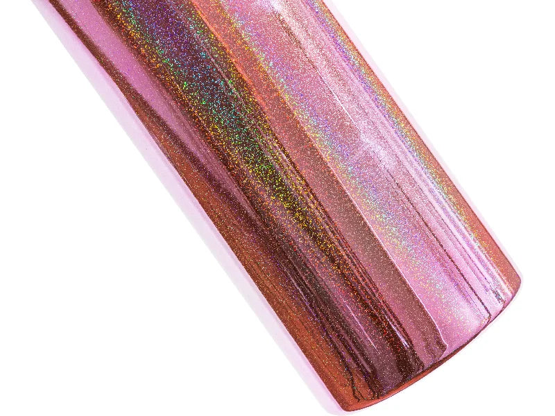 20oz/600ml Sublimation Blanks Stainless Steel Metallic Plated Glitter Skinny Tumbler (Pink)