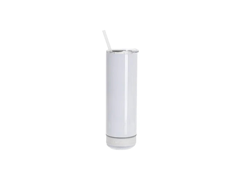 Sublimation Blanks 20oz/600ml White Stainless Steel Tumbler with White Bluetooth Speaker