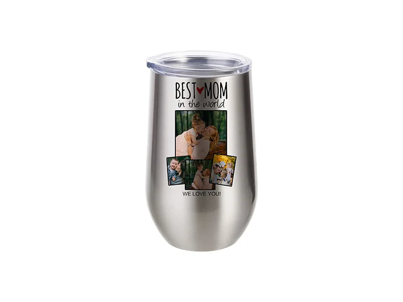 Sublimation 17oz/500ml Stainless Steel Stemless Wine Cup (Silver)