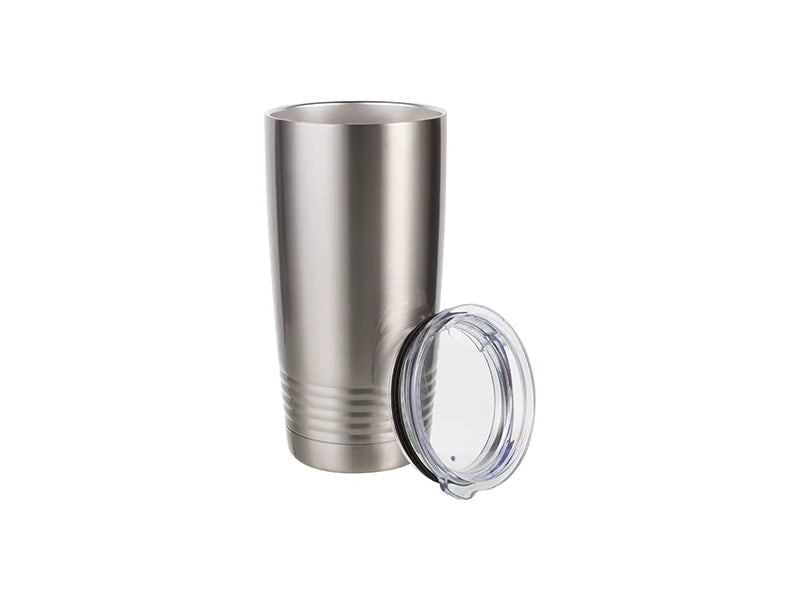 Sublimation 20oz Stainless Steel Tumbler with Ringneck Grip (Silver)