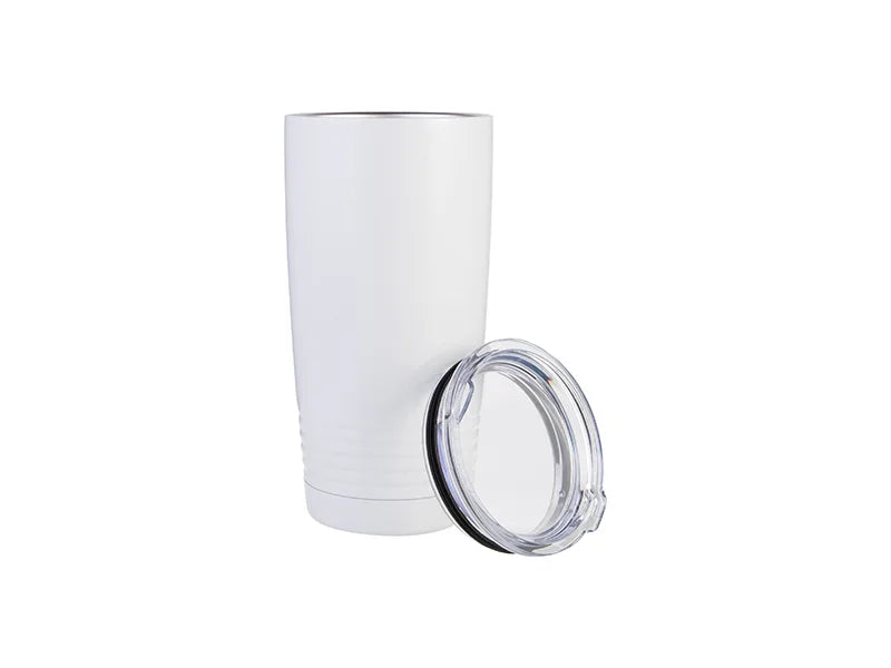 Sublimation 20oz Stainless Steel Tumbler with Ringneck Grip (White)
