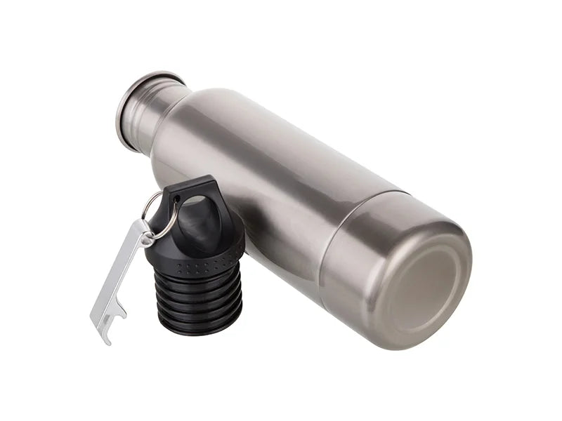 Sublimation 12oz/360ml Stainless Steel Beer Bottle Cooler With Opener (Silver)
