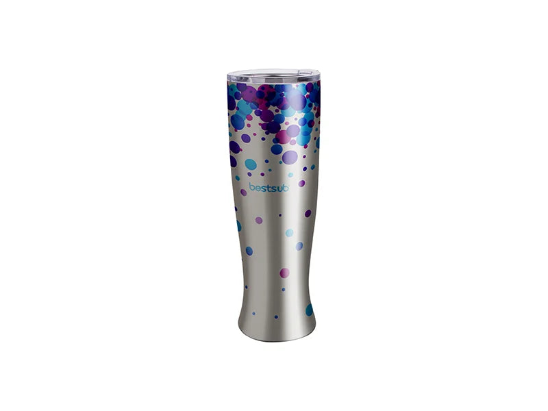 Sublimation 25oz/750ml Vase Shaped Pilsner Style Beer Tumbler (Silver)