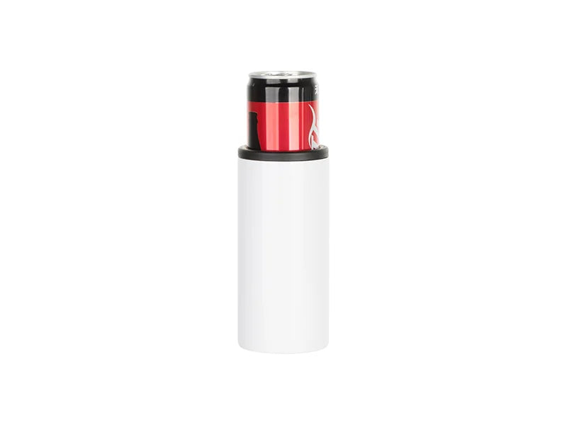 12oz/350ml Sublimation Stainless Steel Skinny Can Cooler(White)