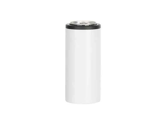 12oz/350ml Sublimation Stainless Steel Skinny Can Cooler(White)