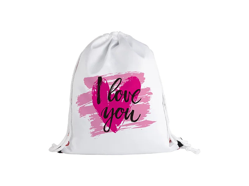 Sublimation Sequin Drawstring Backpack (Red/Silver, 36*45cm)