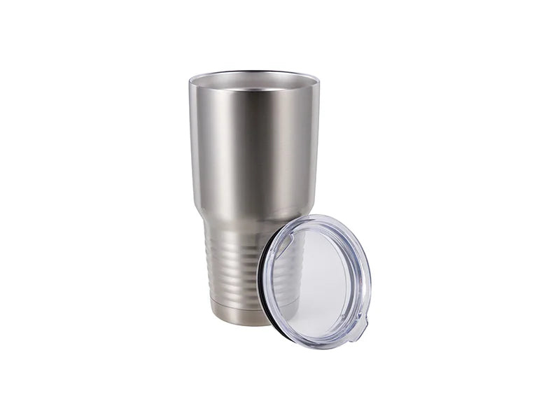 Sublimation 30oz Stainless Steel Tumbler with Ringneck Grip (Silver)