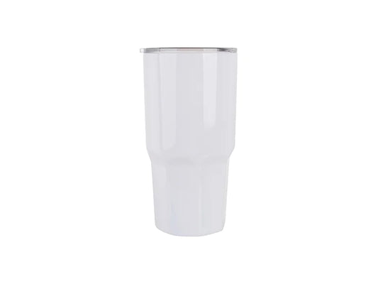 Sublimation 30oz Stainless Steel Tumbler W/ Octagonal Bottom (White)