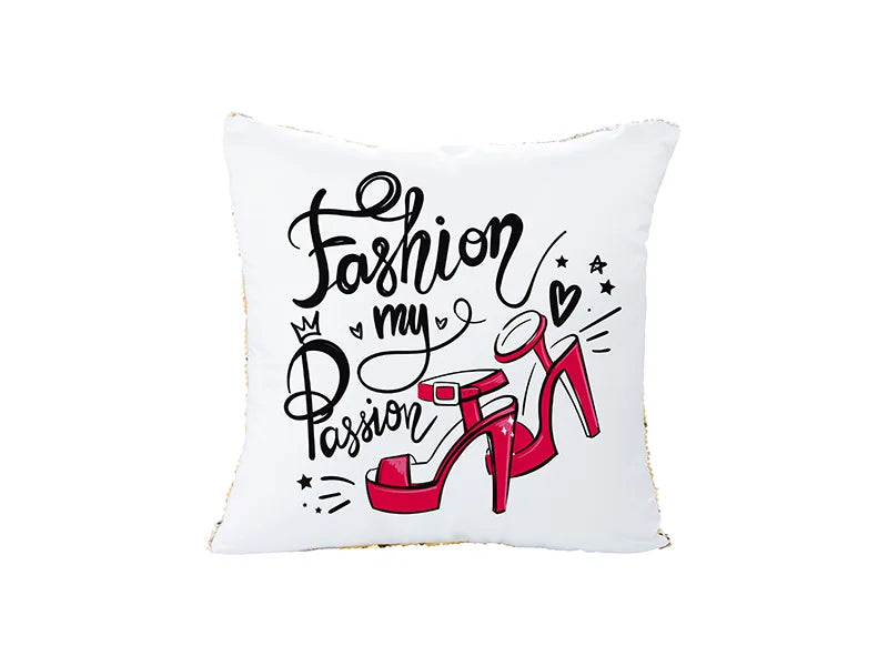 Sublimation Flip Sequin Pillow Cover (Gold w/ Silver)