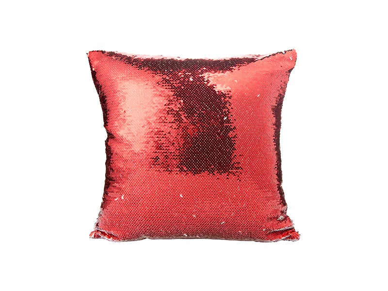 Sublimation Flip Sequin Pillow Cover (Red w/ Silver)