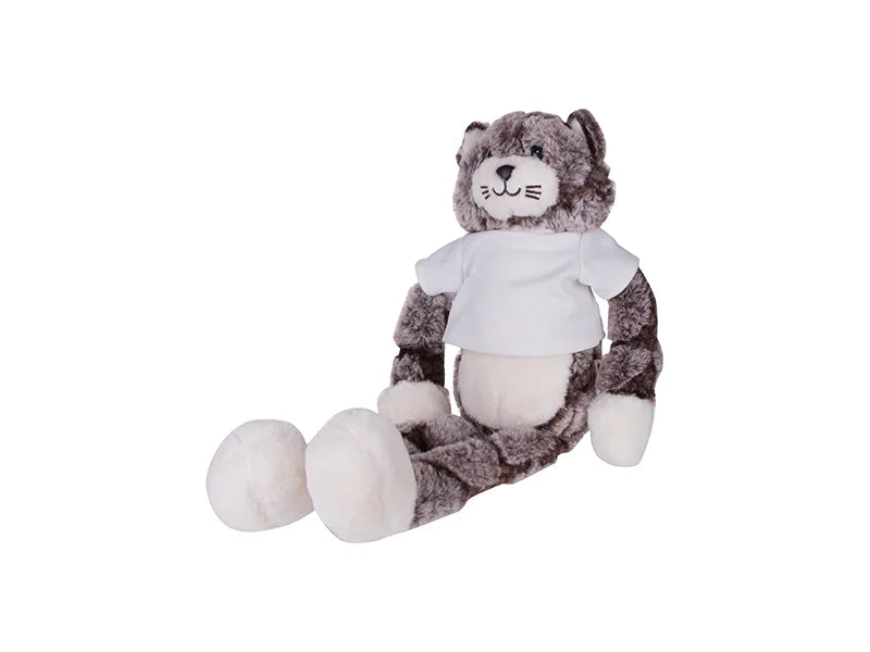 Sublimation 26cm Plush Cat w/ Shirt (Gray)