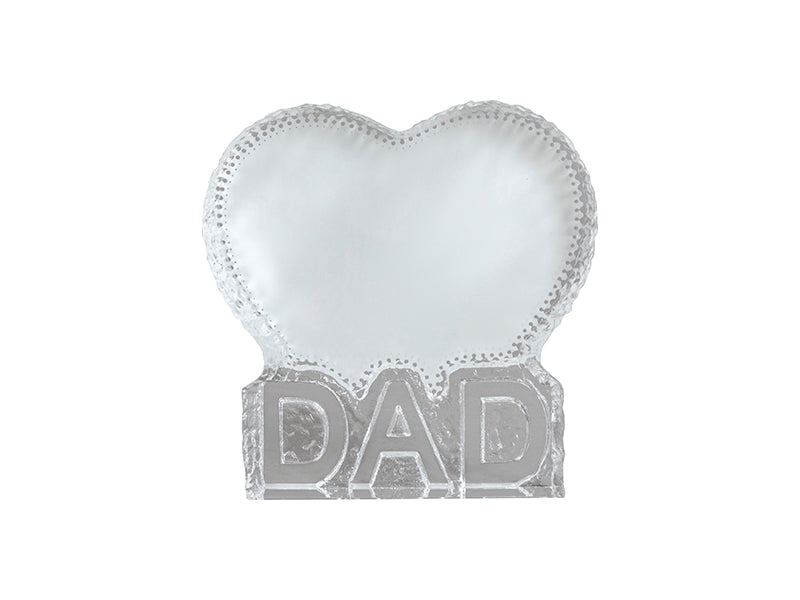Sublimation Crystal for Dad's Day (Heart Shape,10*10*2cm)