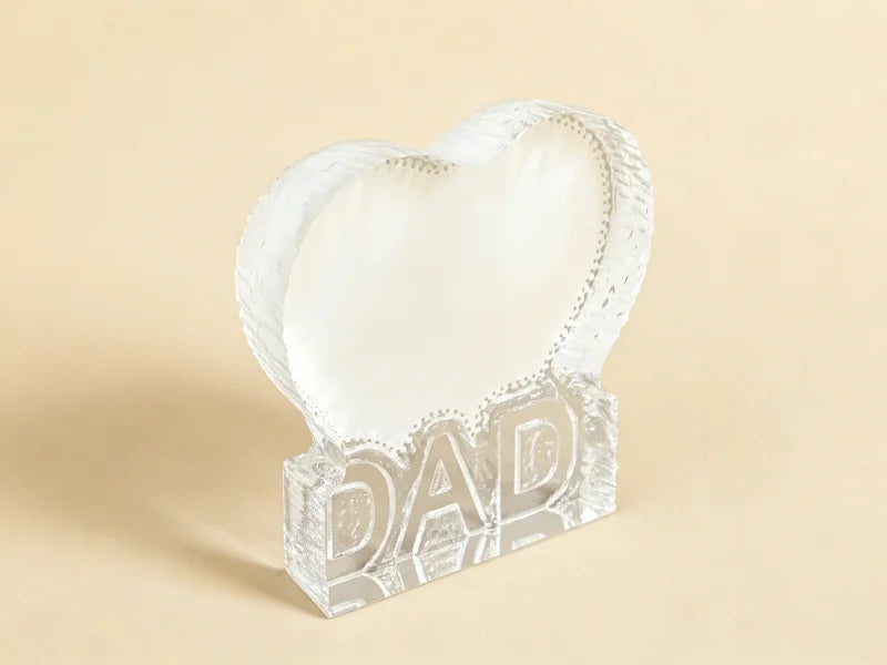 Sublimation Crystal for Dad's Day (Heart Shape,10*10*2cm)