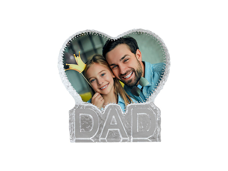 Sublimation Crystal for Dad's Day (Heart Shape,10*10*2cm)