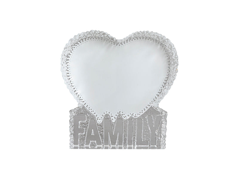Sublimation Crystal for Family Gift (Heart Shape,10*10*2cm)