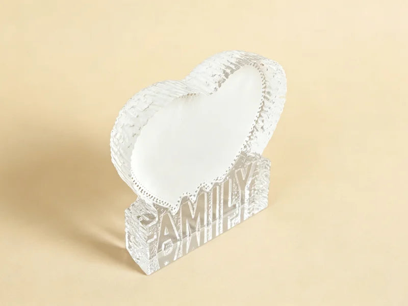 Sublimation Crystal for Family Gift (Heart Shape,10*10*2cm)