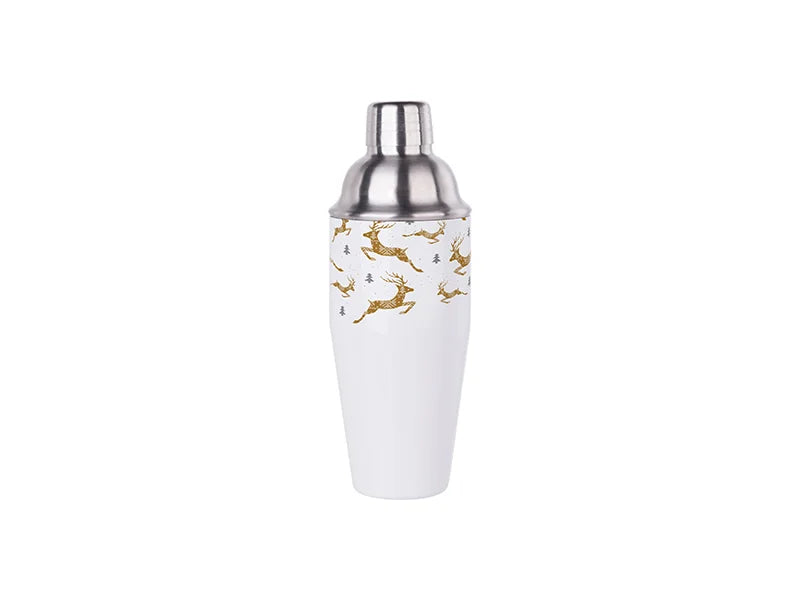 Sublimation 750ml Stainless Steel Cocktail Shaker (White)