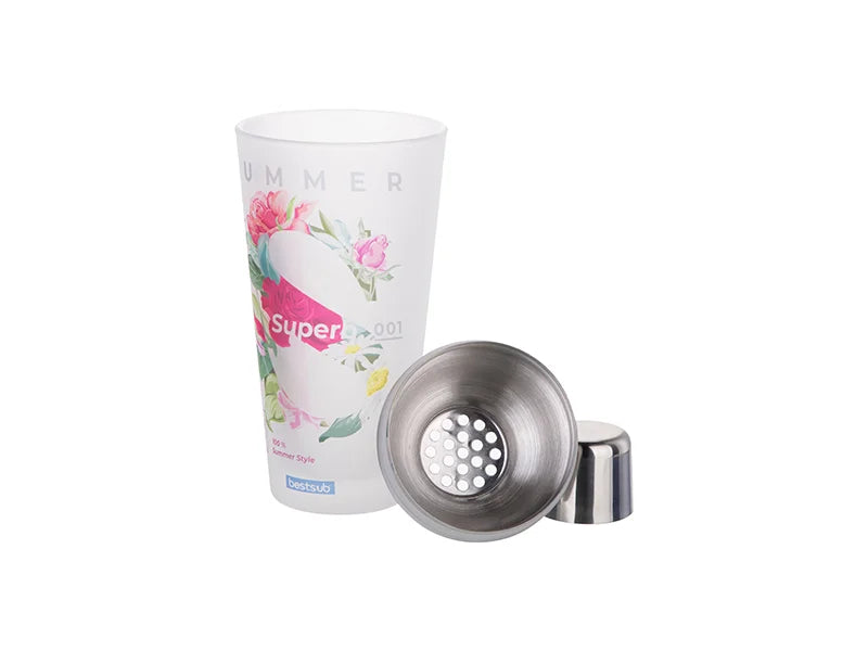 Sublimation 400ml Glass Cocktail Shaker (Frosted)