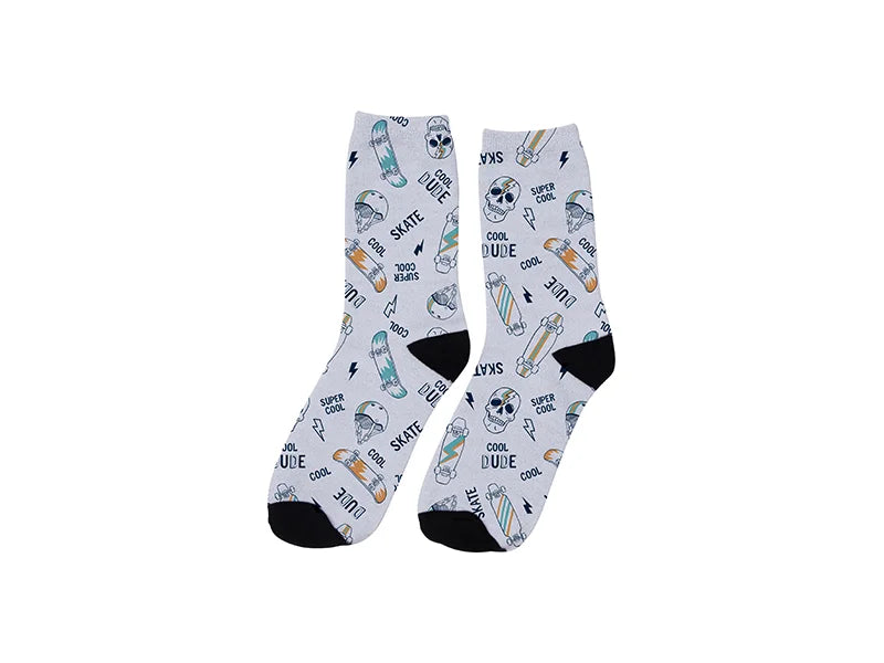 Sublimation Silver Silk Glitter Socks (7.5*35cm)