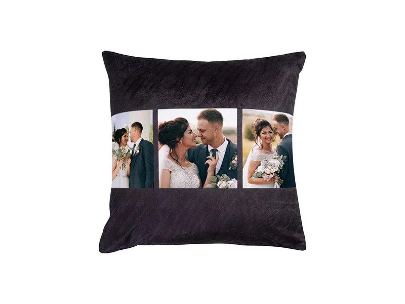 Sublimation 3 Panel Plush Pillow Cover (40*40cm/15.75inchx15.75inch)