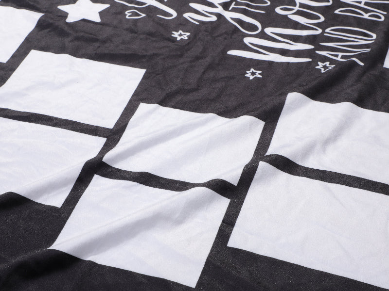 Sublimation Blanks 14 Panel Plush Throw Blanket w/ Moon (100*150cm/40inchx60inch)