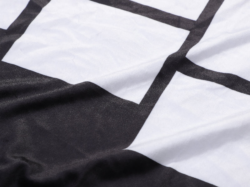 Sublimation Blanks 14 Panel Plush Throw Blanket w/ Moon (100*150cm/40inchx60inch)