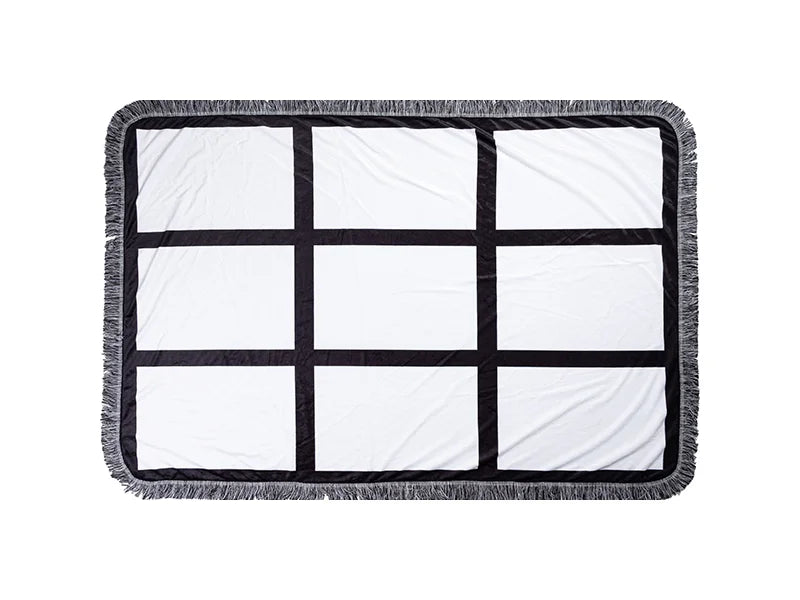 Sublimation 9 Panel Plush Throw Blanket (100*150cm/39.4inchx59inch)