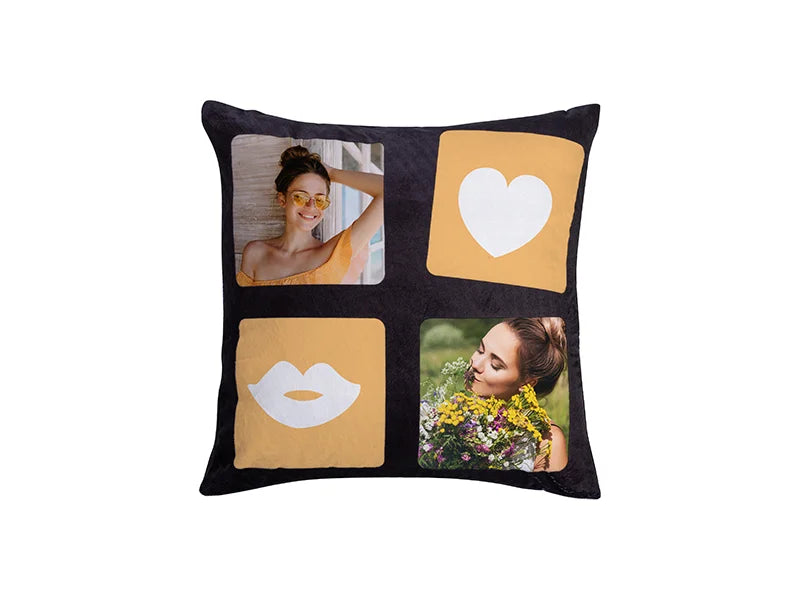 Sublimation 4 Panel Plush Pillow Cover (40*40cm/15.75inchx15.75inch)