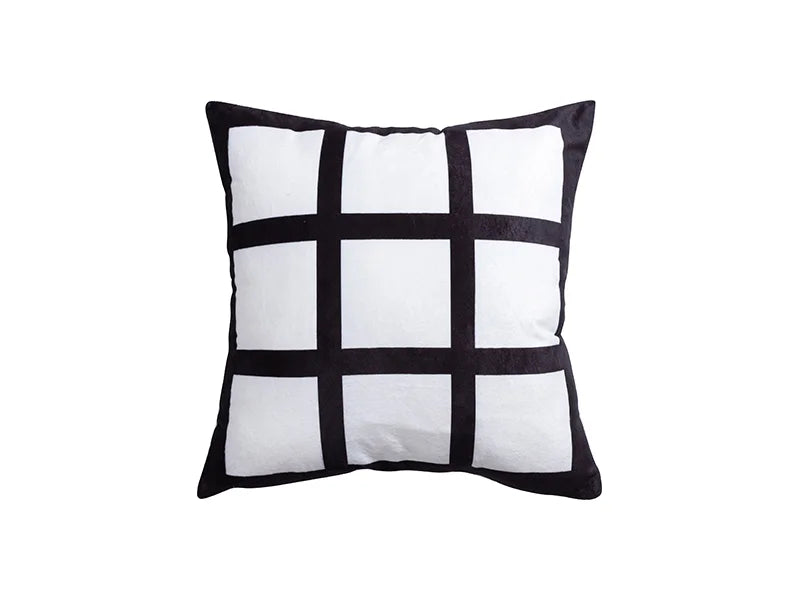 Sublimation 9 Panel Plush Pillow Cover (40*40cm/15.75inchx15.75inch)