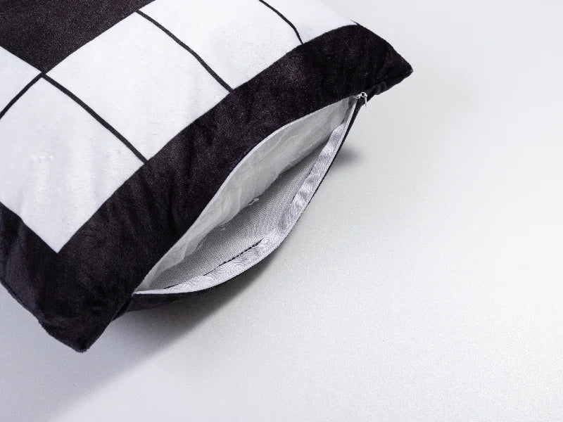 Sublimation 9 Panel Plush Pillow Cover (D-Shape, 40*40cm/15.75inchx15.75inch)