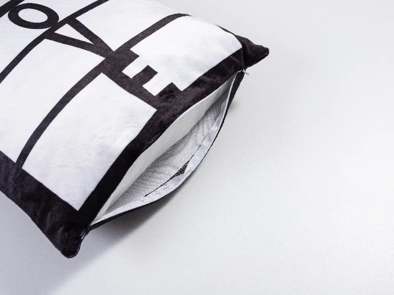 Sublimation 8 Panel Plush Pillow Cover (LOVE, 40*40cm/15.75inchx15.75inch)