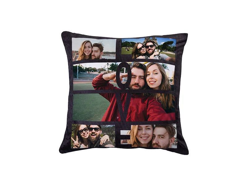 Sublimation 8 Panel Plush Pillow Cover (LOVE, 40*40cm/15.75inchx15.75inch)