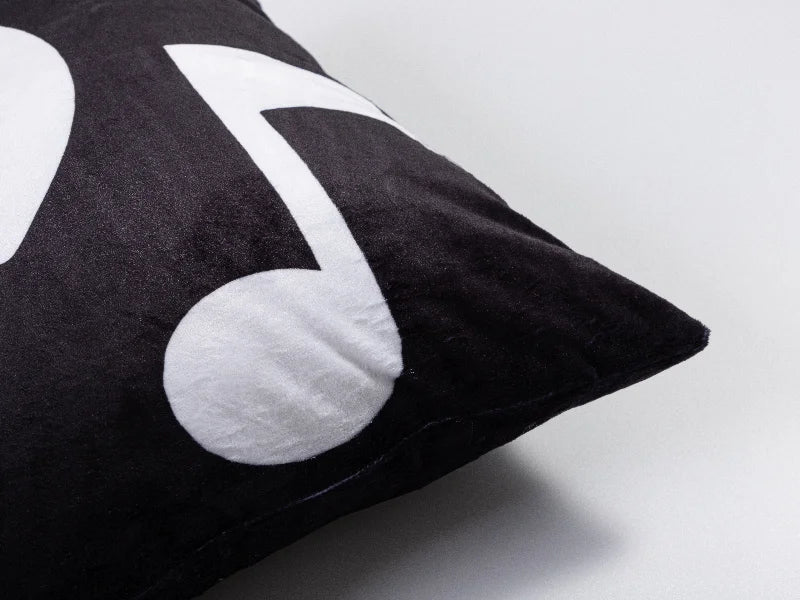 Sublimation 4 Panel Plush Pillow Cover (Musical Note, 40*40cm/15.75inchx15.75inch)