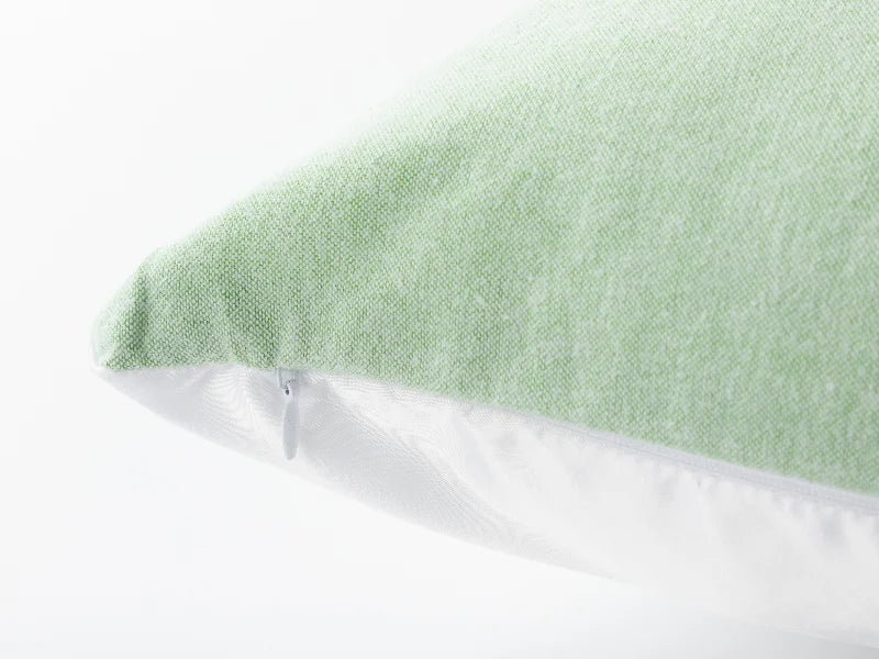 Two-Tone Sublimation Blanks Pillow Cover (40*40cm/15.7inch x 15.7inch, Light Green)