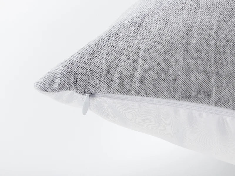 Two-Tone Sublimation Blanks Pillow Cover (Light Gray,40*40cm/15.7inch x 15.7inch)