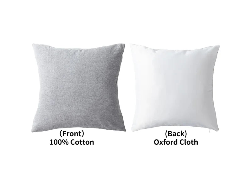 Two-Tone Sublimation Blanks Pillow Cover (Light Gray,40*40cm/15.7inch x 15.7inch)
