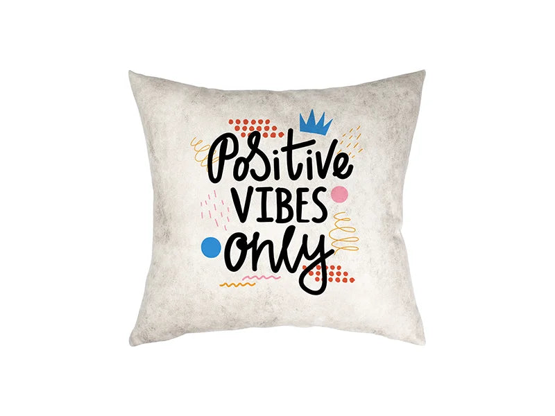 Sublimation Leathaire Pillow Cover (Gray White, 40*40cm)