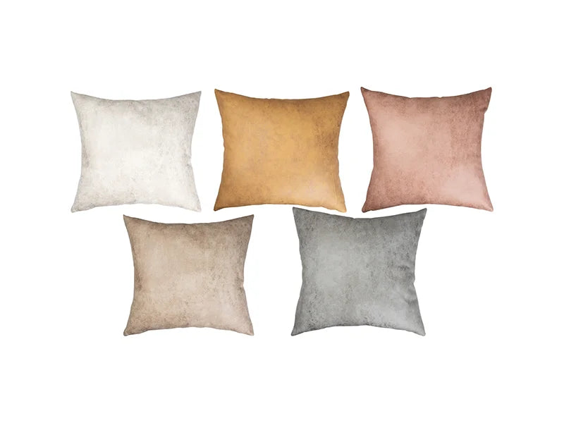 Sublimation Leathaire Pillow Cover (Gray White, 40*40cm)