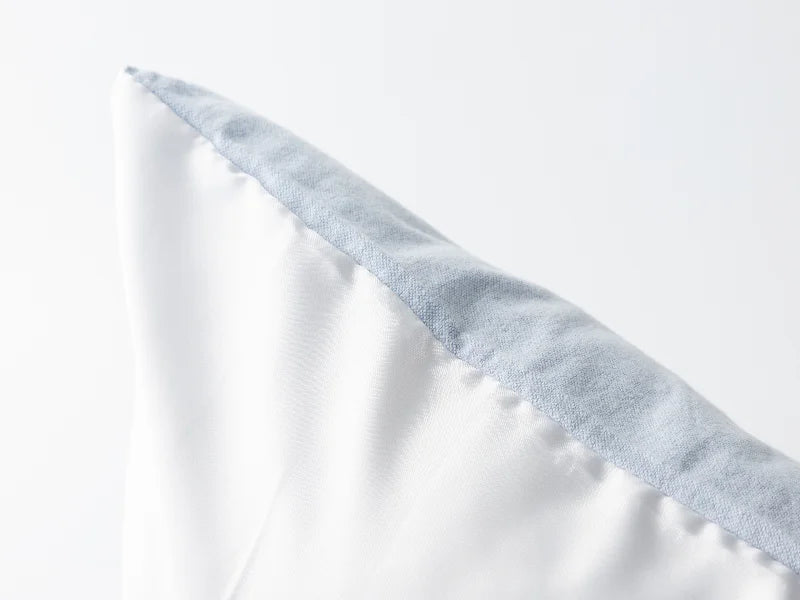 Two-Tone Sublimation Blanks Pillow Cover (40*40cm/15.7inch x 15.7inch, Light Blue)