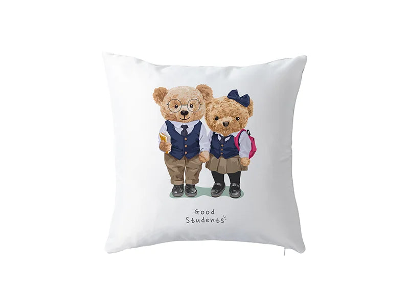 Two-Tone Sublimation Blanks Pillow Cover (40*40cm/15.7inch x 15.7inch, Light Pink)