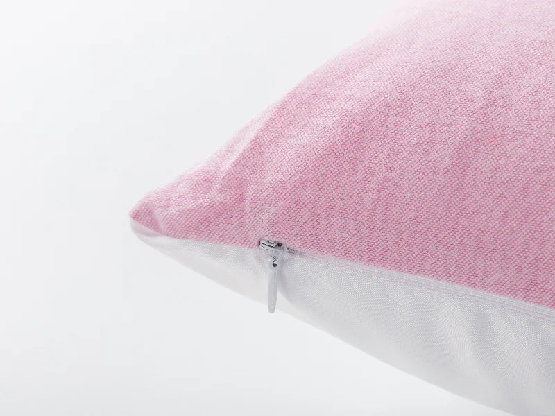 Two-Tone Sublimation Blanks Pillow Cover (40*40cm/15.7inch x 15.7inch, Light Pink)