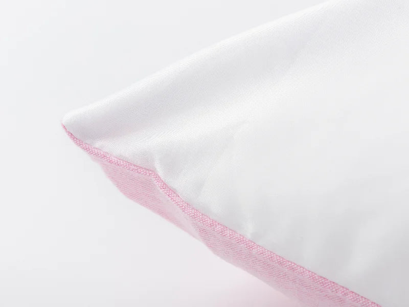 Two-Tone Sublimation Blanks Pillow Cover (40*40cm/15.7inch x 15.7inch, Light Pink)