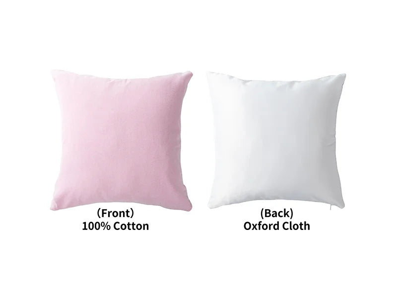 Two-Tone Sublimation Blanks Pillow Cover (40*40cm/15.7inch x 15.7inch, Light Pink)