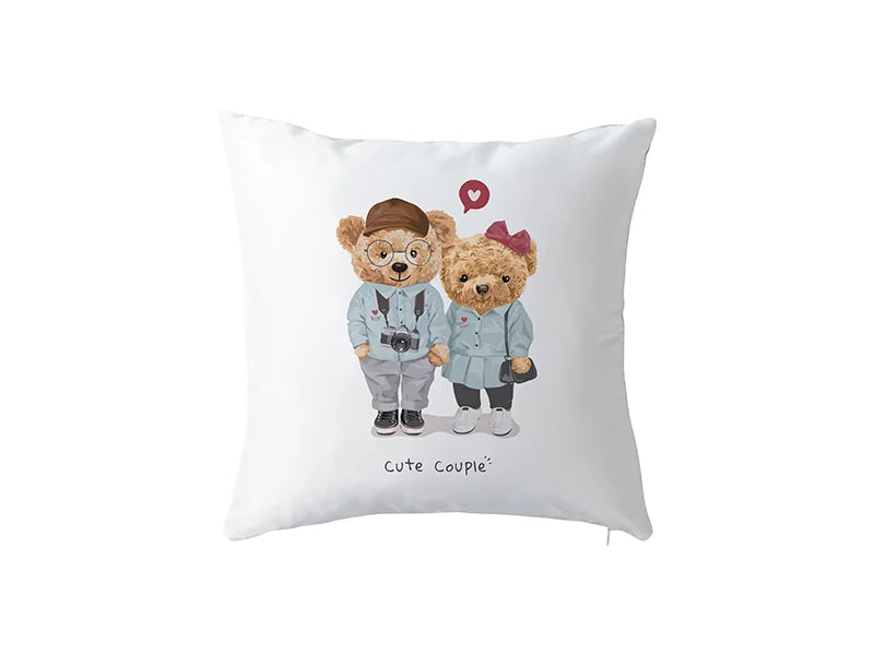 Two-Tone Sublimation Blanks Pillow Cover (Light Purple, 40*40cm/15.7inch x 15.7inch)