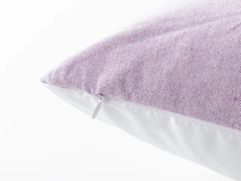 Two-Tone Sublimation Blanks Pillow Cover (Light Purple, 40*40cm/15.7inch x 15.7inch)